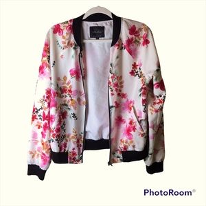 Floral Bomber Jacket